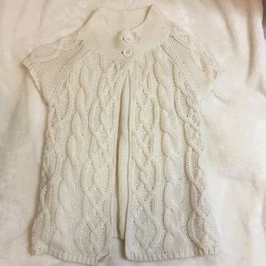 Short sleeved open sweater